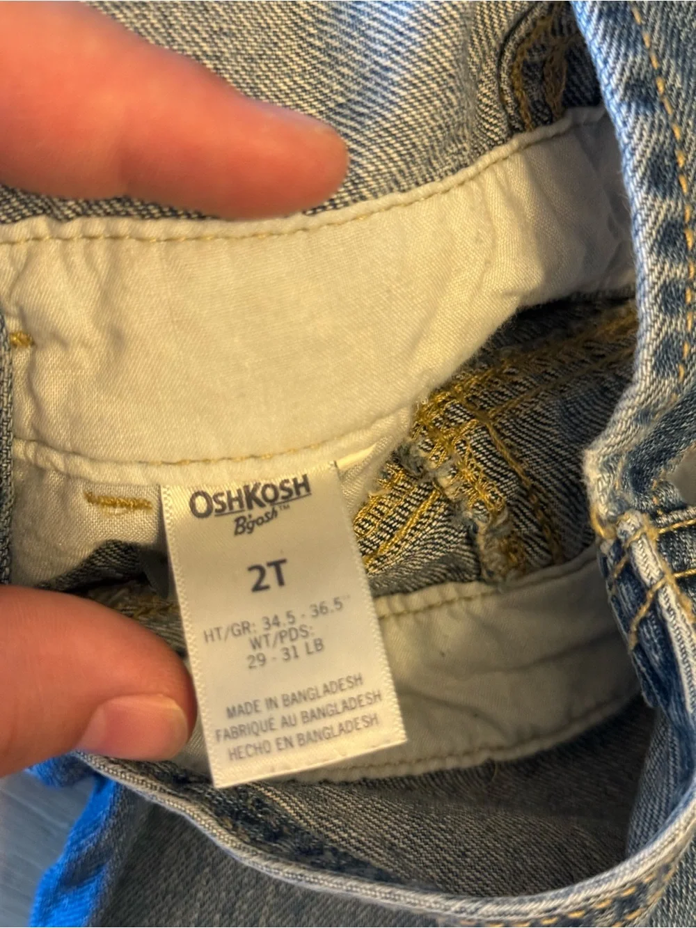 oshkosh bgosh girl blue jean and floral shorts Size 2T